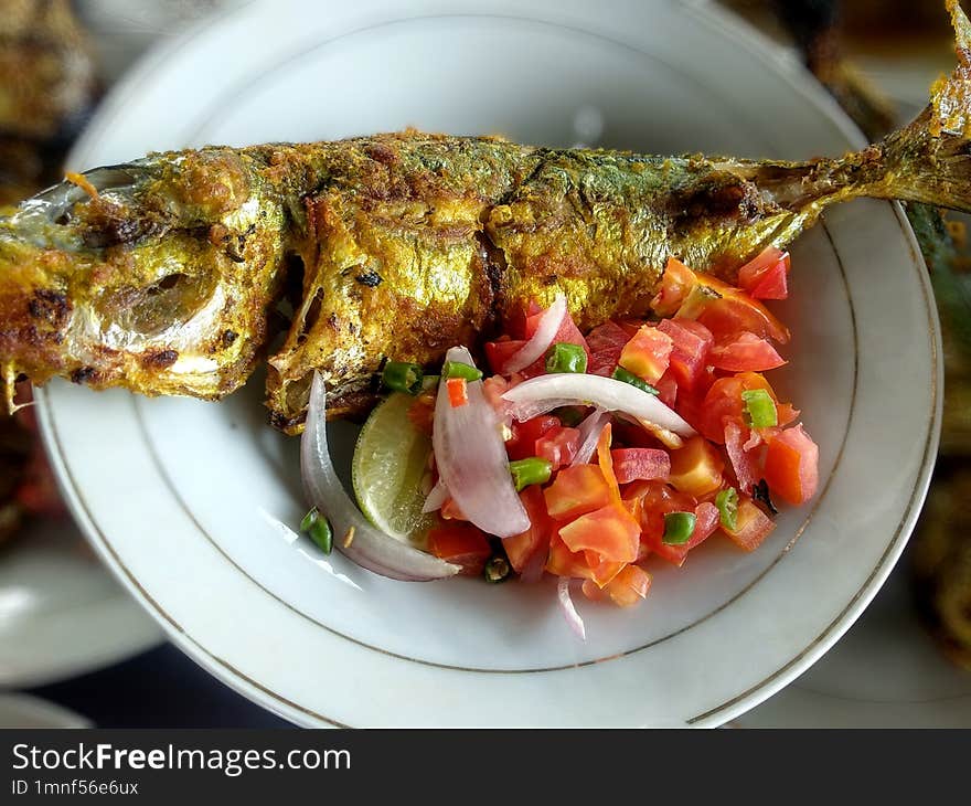 A plate of delicious Spiced grilled fish