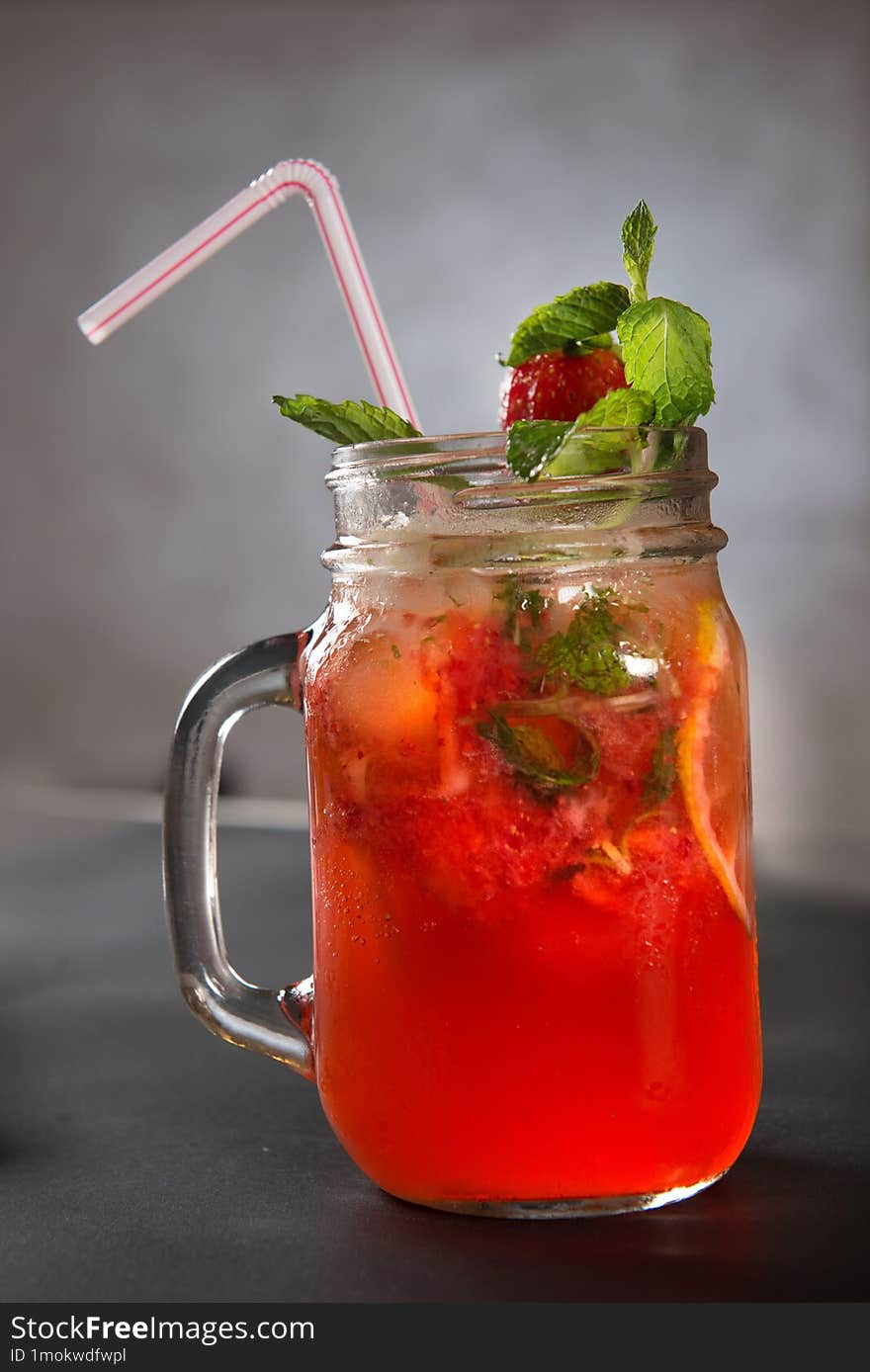 Fruit Drink in glas jar