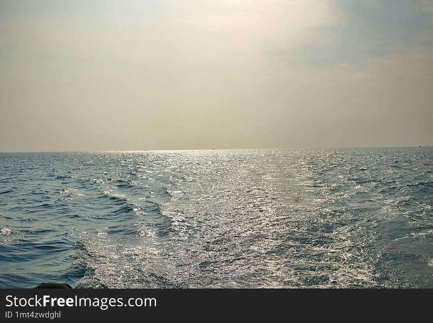 The Java Sea Water In The Bright Afternoon