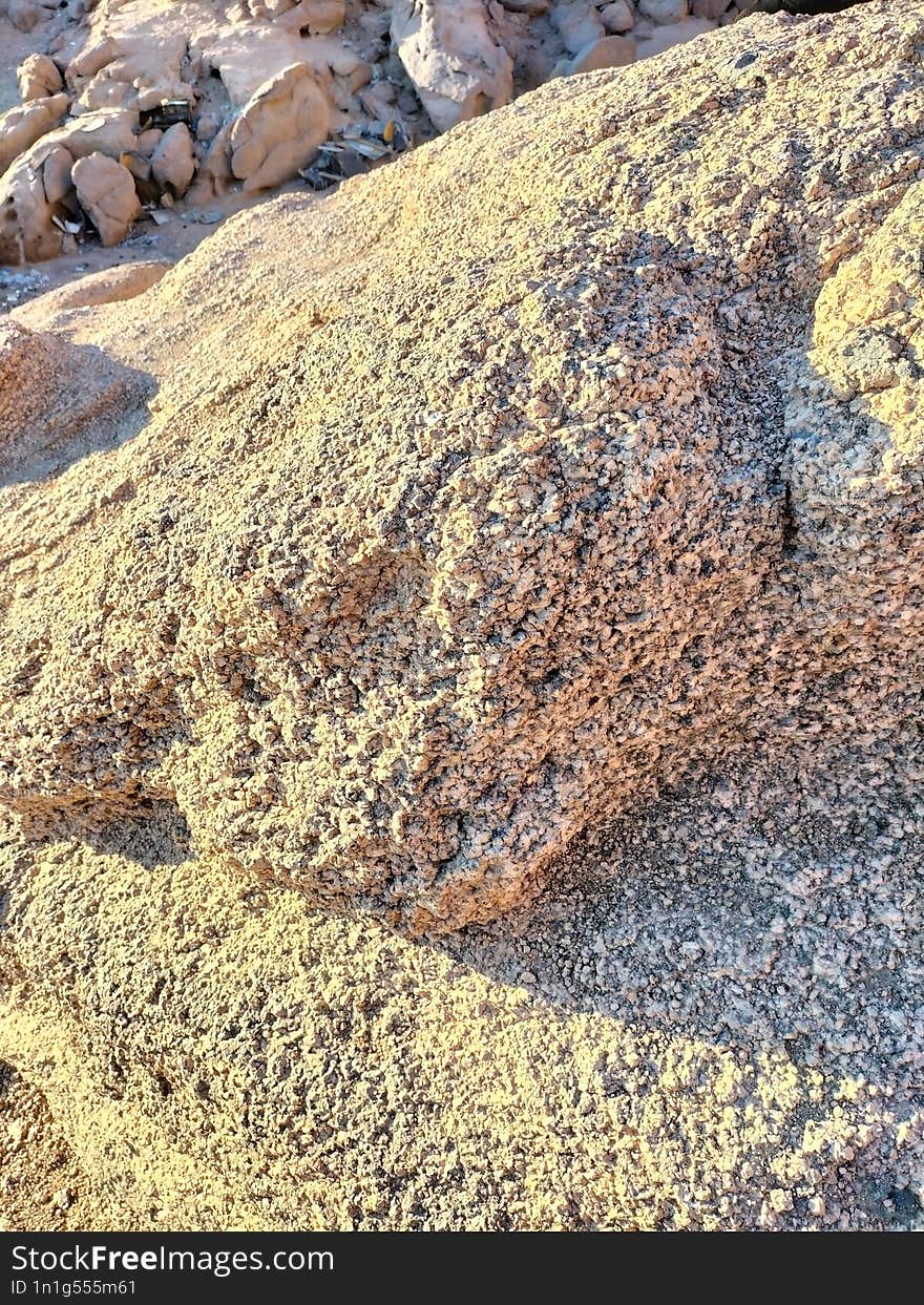 View of desert mountain landscape near Sharm El Sheikh resort, Egypt