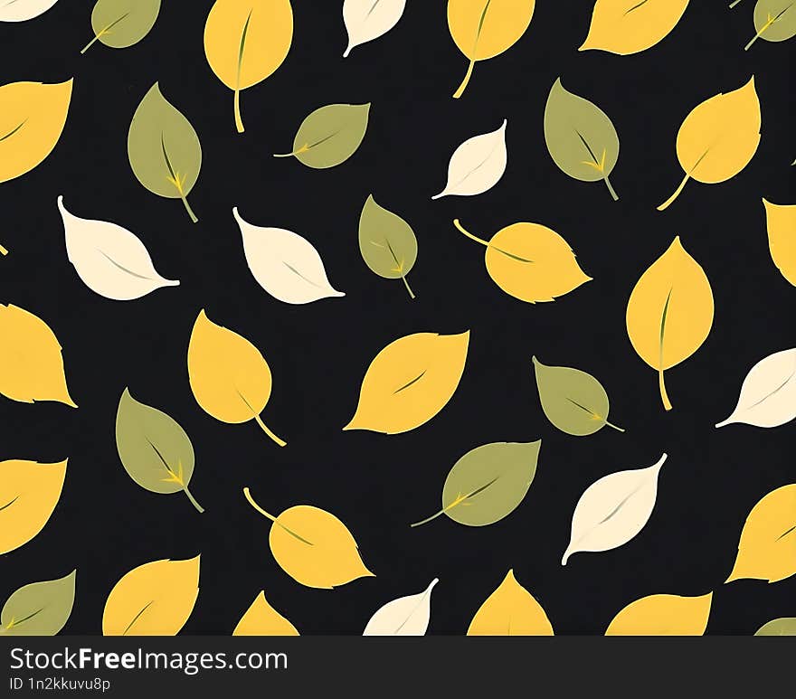 Feeling the autumn vibes with this yellow and green leaf royalty illustration   seasonalscene  colorpop