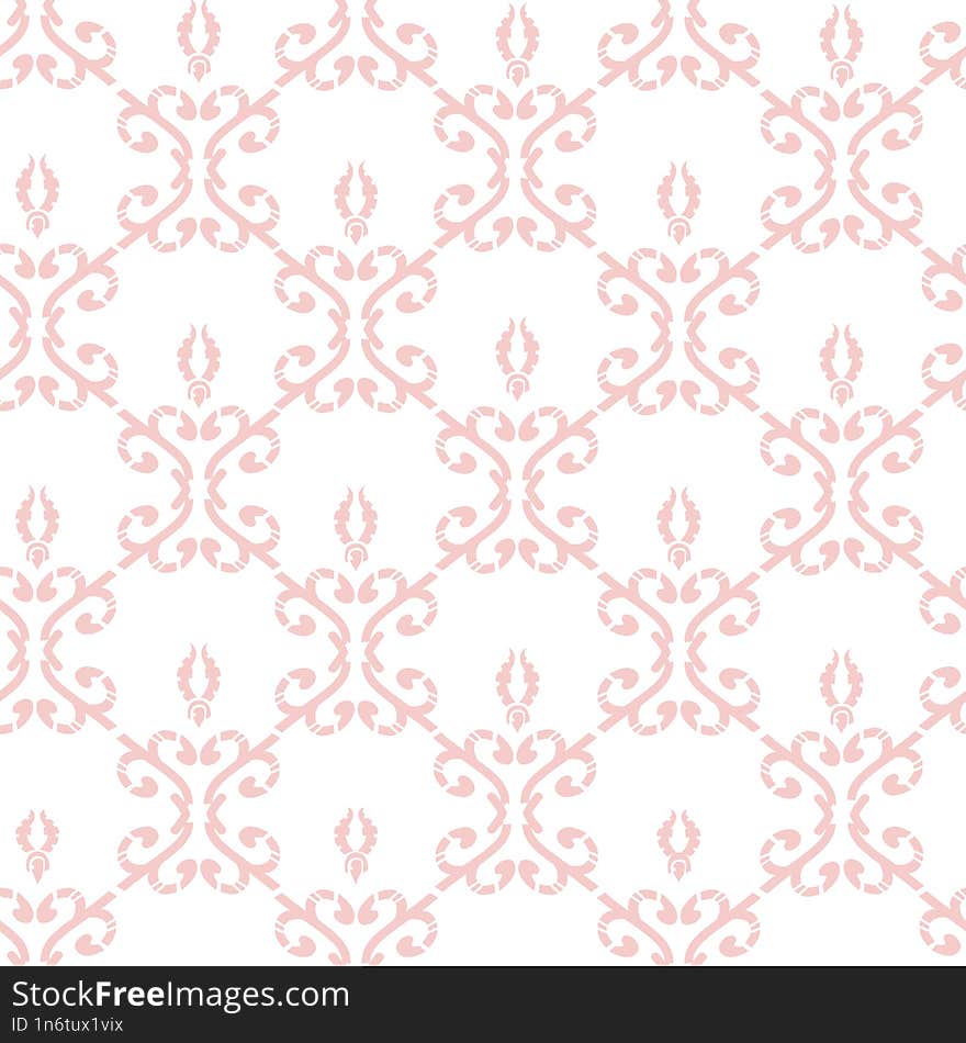 Romantic floral seamless pattern for decoration damask wallpaper, vintage style