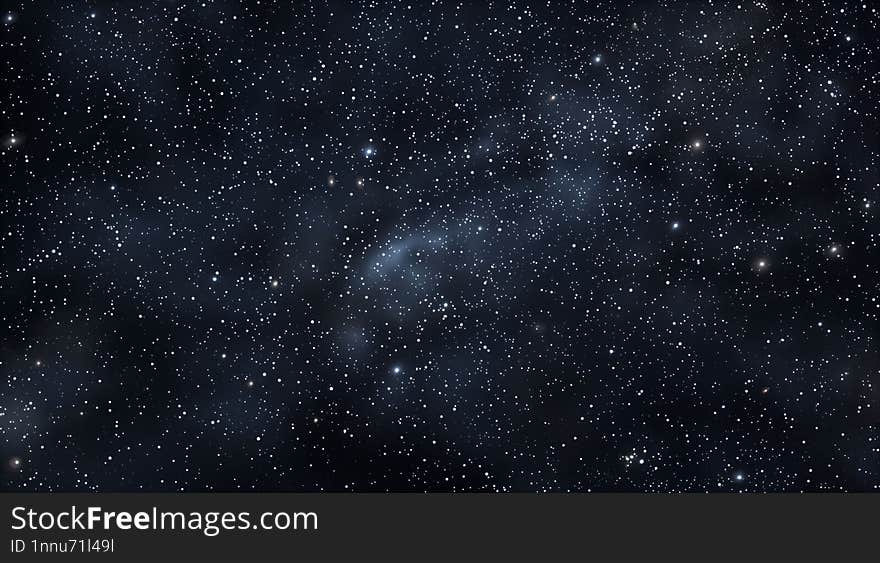 Expansive Starry Sky with Nebula Clouds