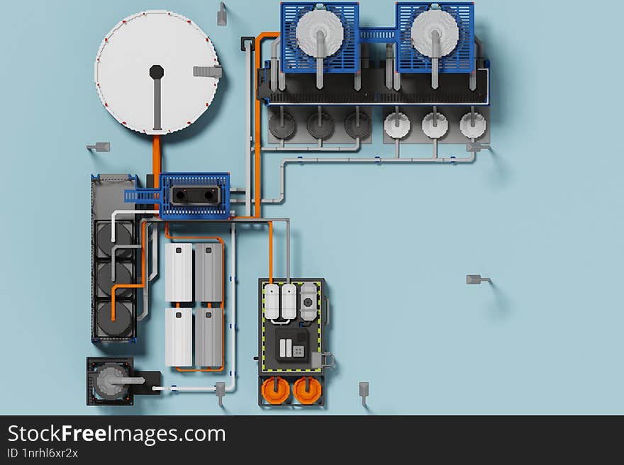 A crude oil refinery plant, a complex for producing various types of fuel ranging from light to heavy fractions.