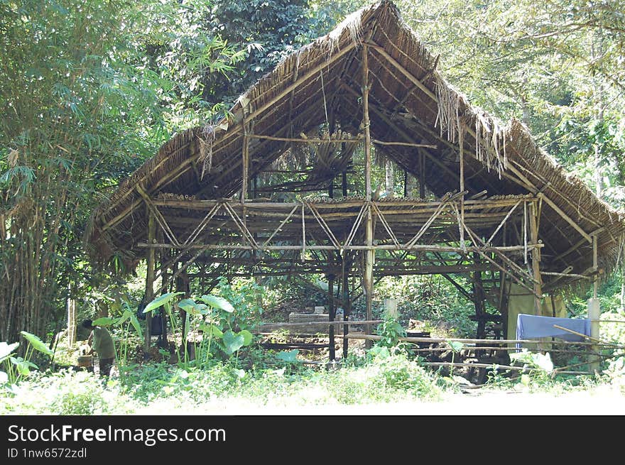 A picture of an old hut