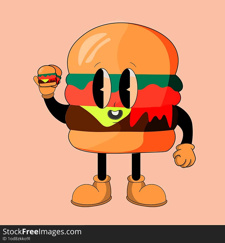 Burger Pals: A Quirky Character Set