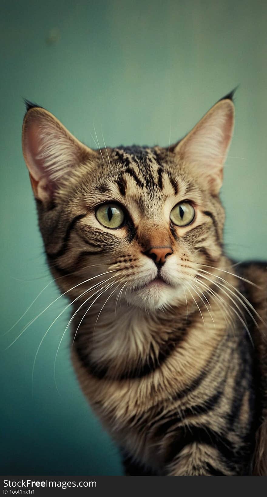 A close-up view of a cat against a vibrant green backdrop. The cats fur and whiskers are prominently displayed, highlighting its features in sharp detail. A close-up view of a cat against a vibrant green backdrop. The cats fur and whiskers are prominently displayed, highlighting its features in sharp detail.