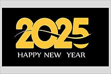 2025 Abstract Happy New Year Poster, Background . 2025 Happy New Year Poster, Background. Stock Photos