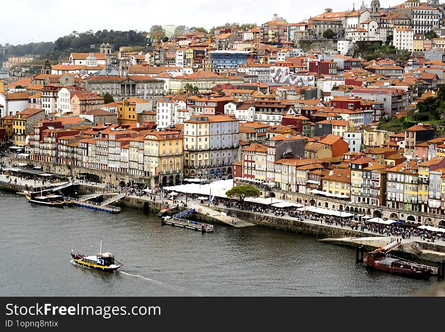 The Douro River On The Banks Of The Beautiful City Of Porto In Portugal