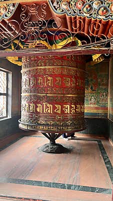 Buddhist Altar In Nepal For Prayers Stock Image