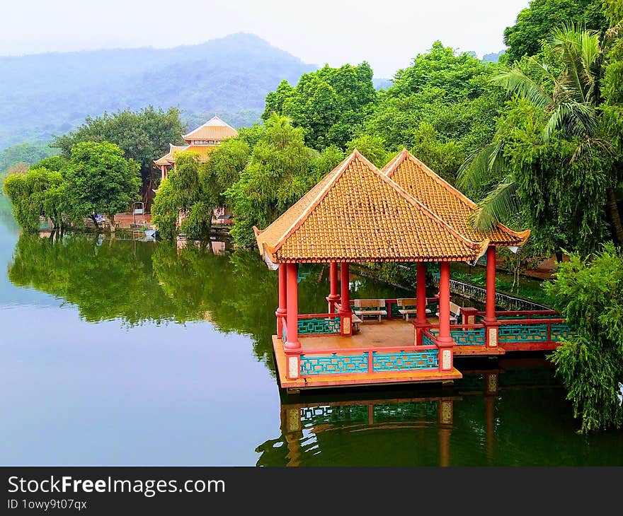 Dawn on Tien Sa Lake