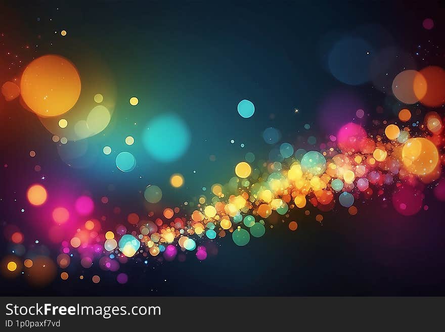 A bright, abstract bokeh background with glowing circles of light, perfect for a dreamy design.