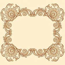 Ready-to-use Square Pattern Frames Stock Photos