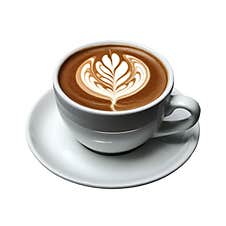 Elegant Coffee Cup With Intricate Latte Art Design Royalty Free Stock Photography