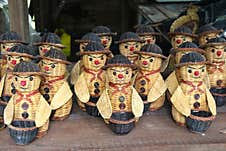 Wicker Dolls In Vietnam. Royalty Free Stock Images