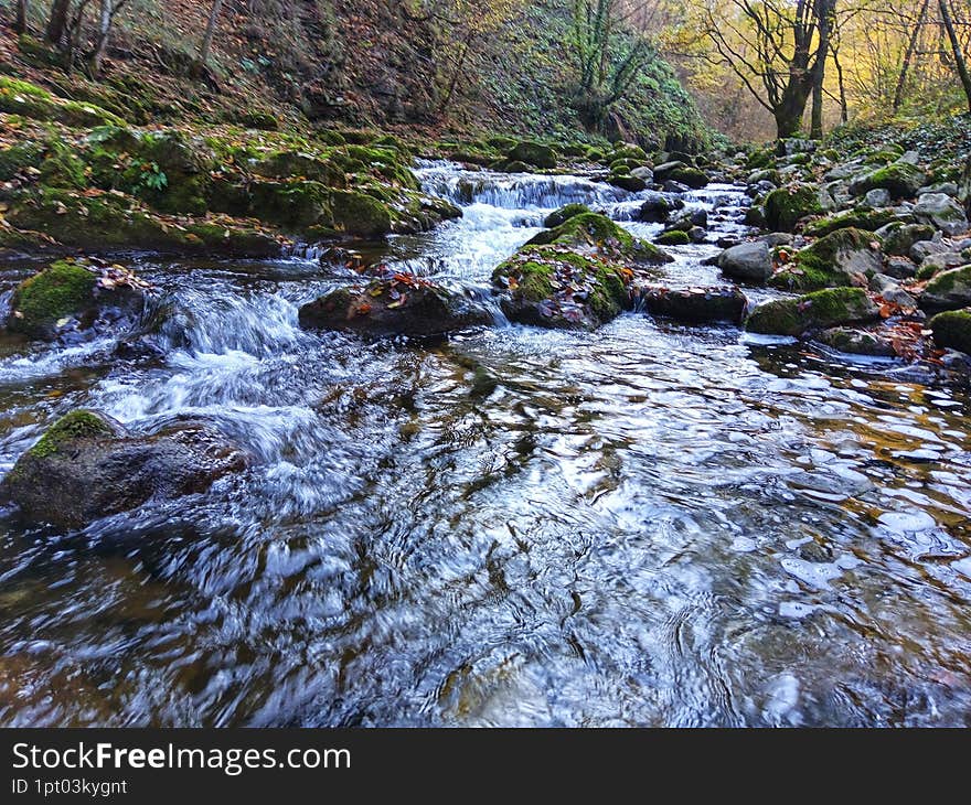 Background river. River Cvrcka, Bosnia and Herzegovina.