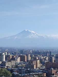 View Of Mouth Ararat And The City Of Yerevan Royalty Free Stock Photo