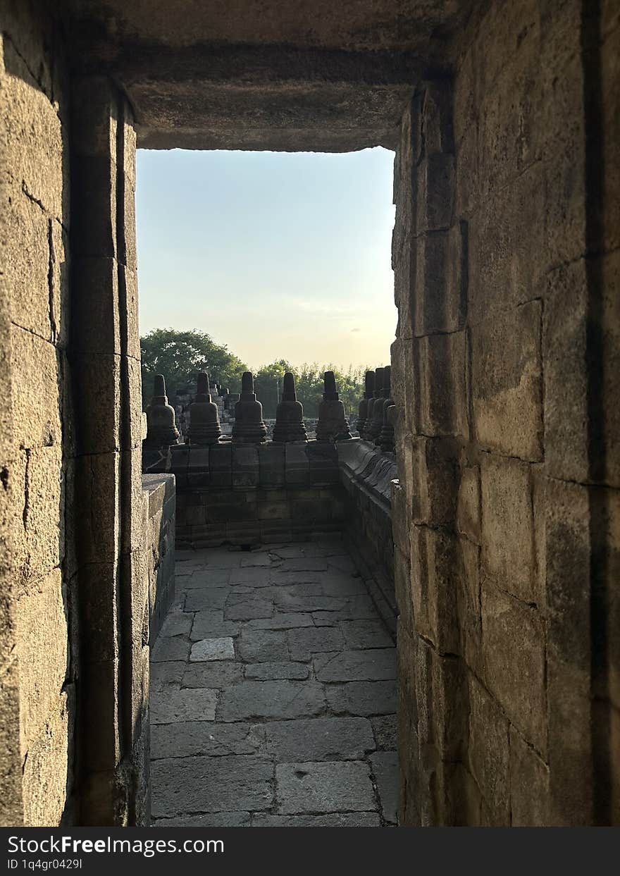 Prambanan Temple, Central Java. the location of the temple in Yogjakarta