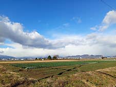 Beautiful Unique Clouds Over The Farm Land In Gifu Japan Stock Photography