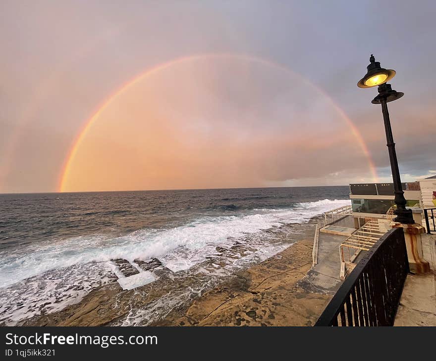 Rainbow lights in the winter