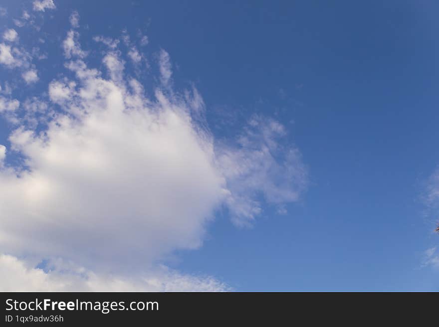 Blue sky with white clouds