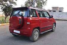 Mahindra TUV 300 Lava Red SUV Stock Images