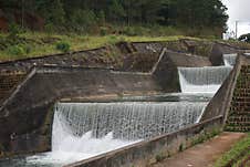 View On The River Channel In The Mountain Park Stock Images