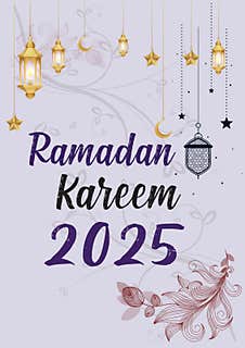 Ramadan Kareem Islamic Background Design  Illustration, Islamic Mosque With Moon, Stars, Lanterns, And Clouds At Night, Rama Royalty Free Stock Photography