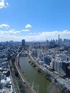 City View In A Sunny Day Royalty Free Stock Images