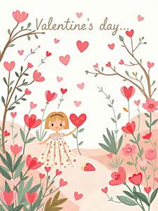 Valentine S Day Card Withcute Little Cupid In Love Heart In Flower Vector Illustration Stock Images