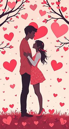 Valentine S Day Card Withcute Little Cupid In Love Heart In Flower Vector Illustration Stock Photos