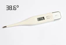 The Electronic Thermometer On A White Background Healthy Temperature Royalty Free Stock Images