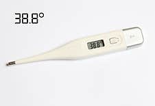 The Electronic Thermometer On A White Background Healthy Temperature Royalty Free Stock Photography