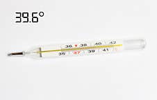 The Mercury Thermometer On A White Background Healthy Temperature Royalty Free Stock Photo