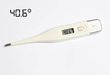 The Electronic Thermometer On A White Background Healthy Temperature Royalty Free Stock Photography