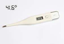 The Electronic Thermometer On A White Background Healthy Temperature Royalty Free Stock Photo