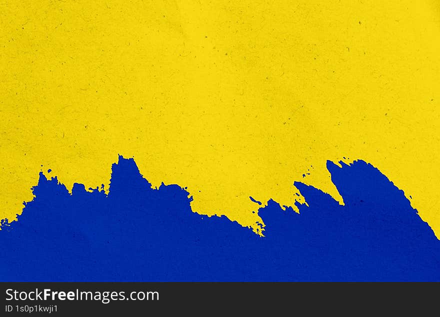 Yellow and Blue paint splash background, wallpaper design