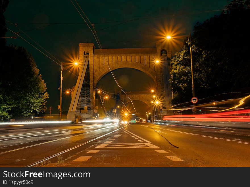 bridge arch, bridge Wroclaw Poland, bridge of Grunwald