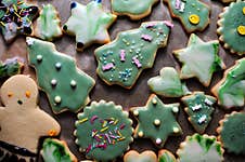 Homemade Cookies With Icing. Royalty Free Stock Image