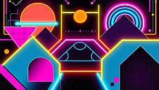 Retro Futuristic Neon Light Color Background Stock Photos