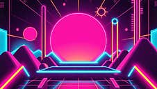 Retro Futuristic Neon Light Color Background Royalty Free Stock Photography