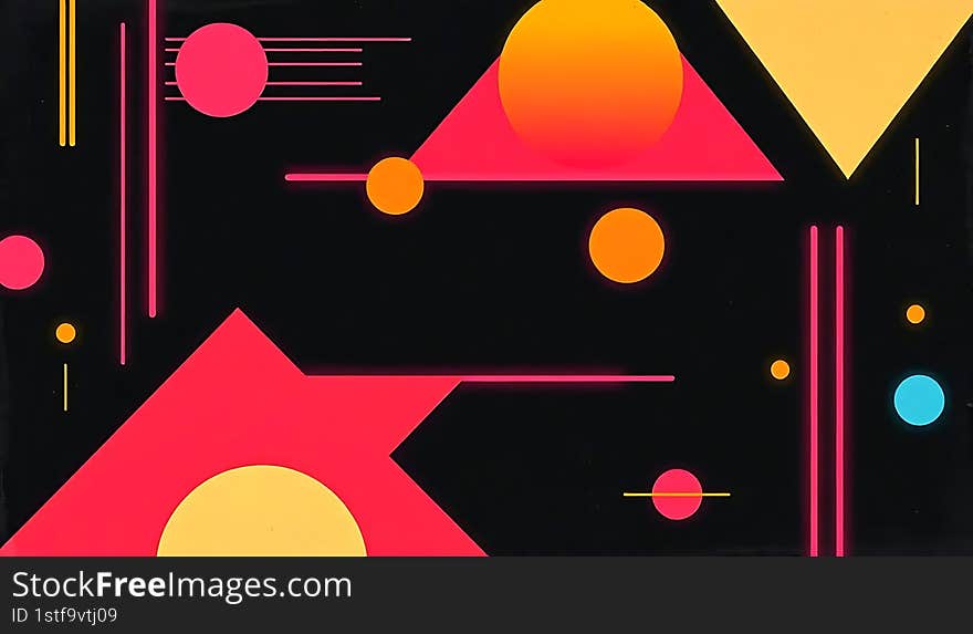Retro futuristic neon light color background