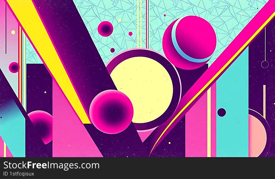 Retro futuristic neon light color background