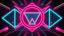 Retro Futuristic Neon Light Color Background Royalty Free Stock Images