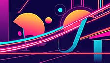 Retro Futuristic Neon Light Color Background Stock Images