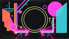 Retro Futuristic Neon Light Color Background Royalty Free Stock Image