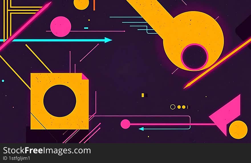 Retro futuristic neon light color background