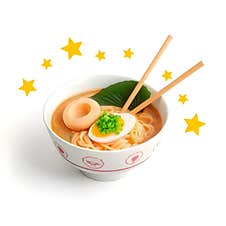 AI Generated 3D Bowl Of Ramen With Chopsticks, Egg, Fish Cake, And Stars Royalty Free Stock Photography