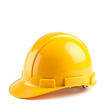 AI Generated 3D Yellow Construction Helmet, Safety And Engineering Concept Royalty Free Stock Photos