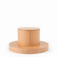 AI Generated Single Round Wooden Podium, Presentation And Display Concept Royalty Free Stock Images